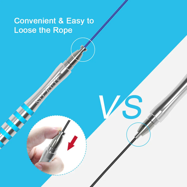 Premium Steel Wire Speed Jump Rope for Men – Adjustable, High-Speed Fitness Trainer - ApexFitSupply