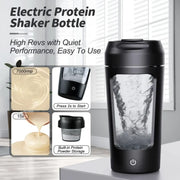 Electric Protein Shaker Bottle | USB Rechargeable  Premium Shaker Cup for Gym & Fitness - ApexFitSupply