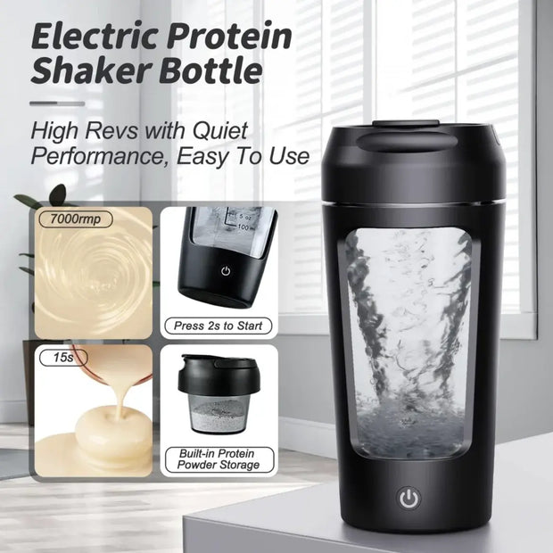 Electric Protein Shaker Bottle | USB Rechargeable  Premium Shaker Cup for Gym & Fitness - ApexFitSupply