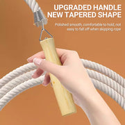 Long Jump Rope – 3m/10m/15m Heavy-Duty Skipping Rope with Anti-Slip Wooden Handles for Group Fitness & School Sports - ApexFitSupply
