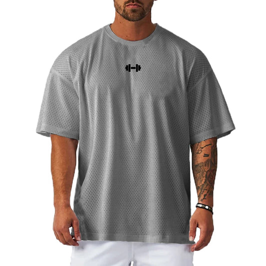 Men's Oversized Gym Shirt – Loose Fit Breathable Workout T-Shirt