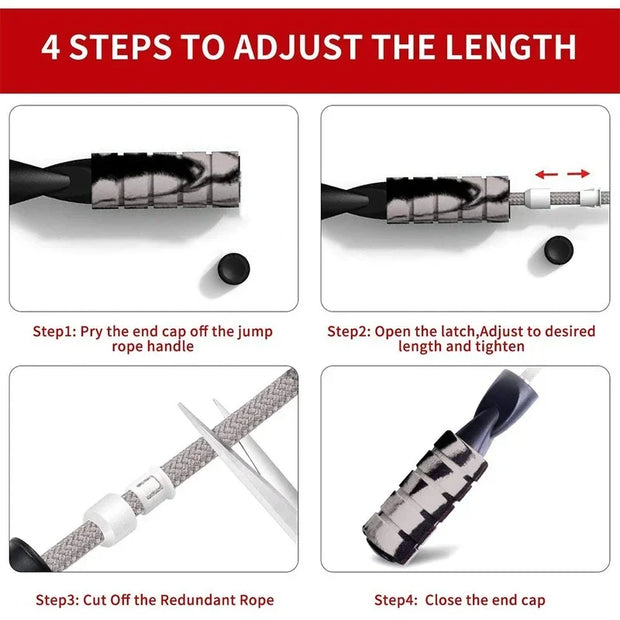 Premium Adjustable Jump Rope for Men & Women – Tangle-Free Speed Skipping Rope with Non-Slip Foam Handles & Smooth Bearings - ApexFitSupply