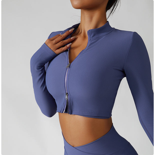 Women’s 3-Piece Gym Tracksuit – Jacket, Sports Bra & Leggings for Yoga & Fitness - ApexFitSupply
