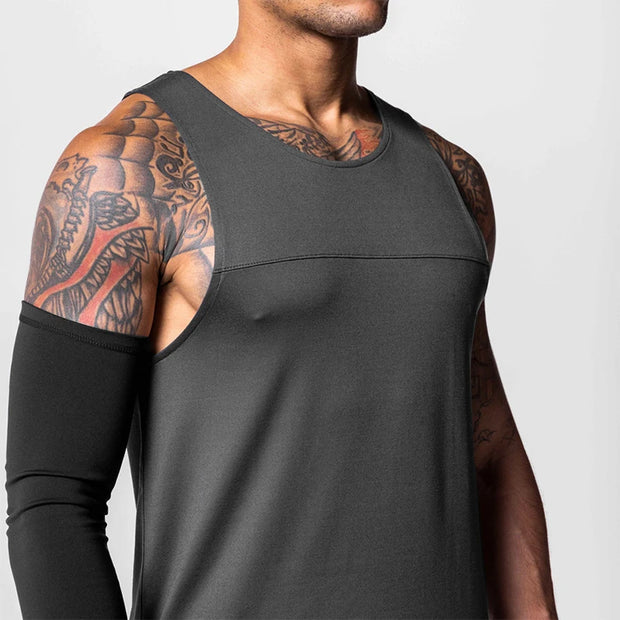 Men’s Apex Performance Sleeveless Tank – Muscle-Building Workout Vest for Gym & Strength Training - ApexFitSupply
