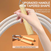 Long Jump Rope – 3m/10m/15m Heavy-Duty Skipping Rope with Anti-Slip Wooden Handles for Group Fitness & School Sports - ApexFitSupply