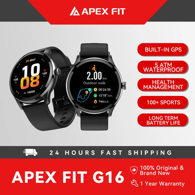 APEX FIT G16 Elite GPS Smartwatch – 5ATM Waterproof Fitness Tracker - ApexFitSupply