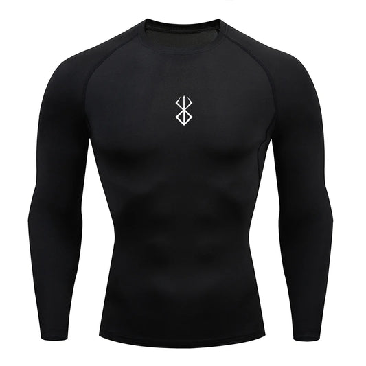 Men's Compression Shirt – Athletic Fit Gym T-Shirt for Training & Fitness