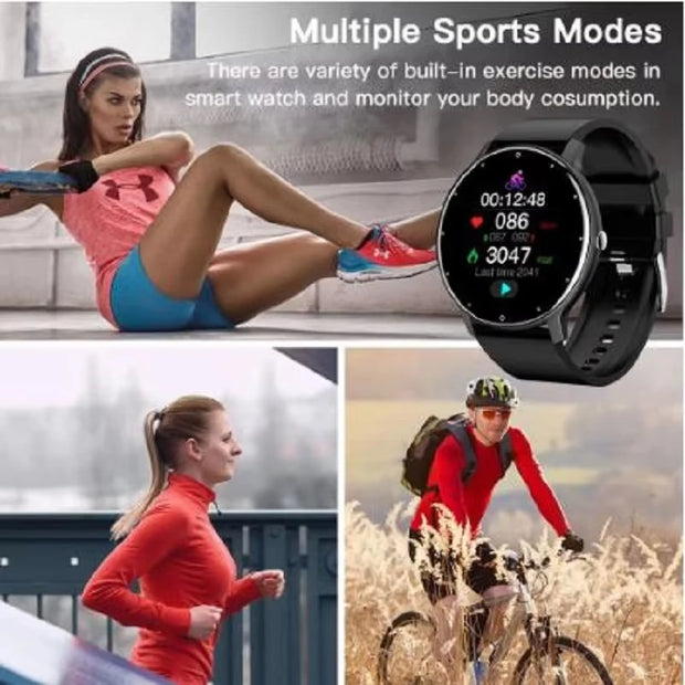 Smartwatch with Full Touch Screen – IP68 Waterproof Fitness & Sports Tracker for Men and Women - ApexFitSupply