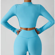 Women’s 3-Piece Gym Tracksuit – Jacket, Sports Bra & Leggings for Yoga & Fitness - ApexFitSupply