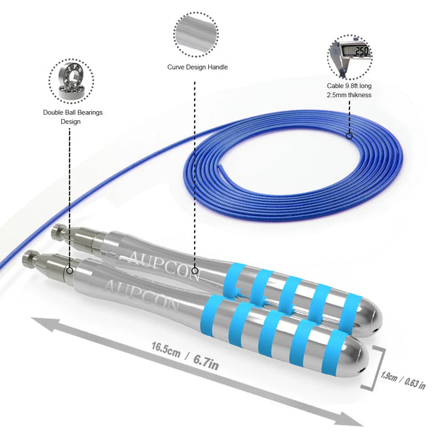 Premium Steel Wire Speed Jump Rope for Men – Adjustable, High-Speed Fitness Trainer - ApexFitSupply