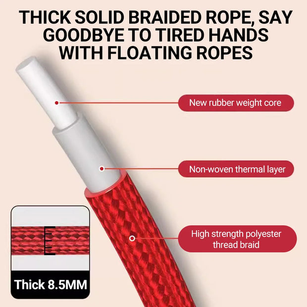 Long Jump Rope – 3m/10m/15m Heavy-Duty Skipping Rope with Anti-Slip Wooden Handles for Group Fitness & School Sports - ApexFitSupply