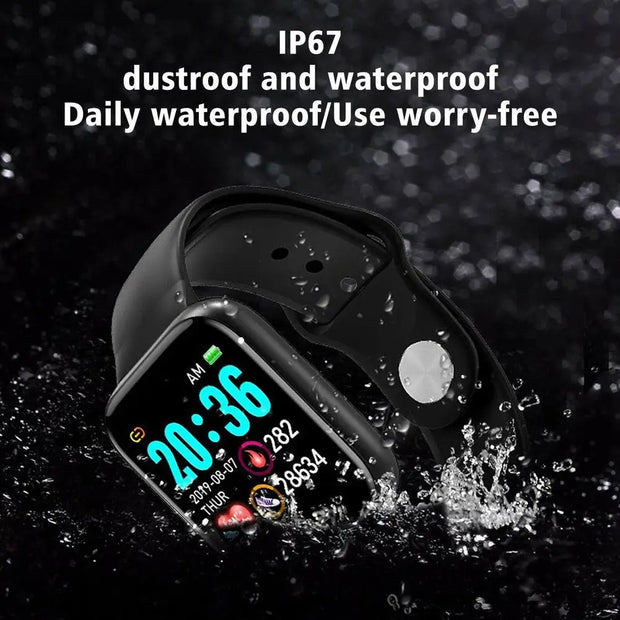 D20 Y68 Sports Smartwatch – IP67 Waterproof Health & Fitness Tracker for Android Phones - ApexFitSupply
