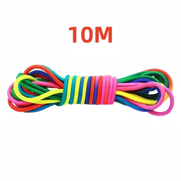 Super Elastic Adjustable Jump Rope 5–10M – Rubber Fitness Rope for Group Workouts, Home & Outdoor Training - ApexFitSupply