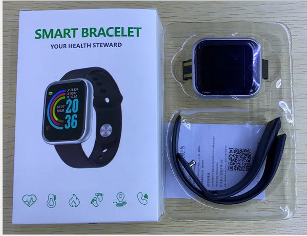 D20 Y68 Sports Smartwatch – IP67 Waterproof Health & Fitness Tracker for Android Phones - ApexFitSupply