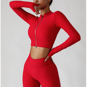 Women’s 3-Piece Gym Tracksuit – Jacket, Sports Bra & Leggings for Yoga & Fitness - ApexFitSupply