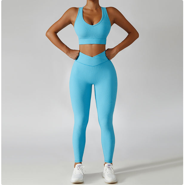 Women’s 3-Piece Gym Tracksuit – Jacket, Sports Bra & Leggings for Yoga & Fitness - ApexFitSupply