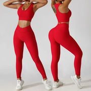 Women’s 3-Piece Gym Tracksuit – Jacket, Sports Bra & Leggings for Yoga & Fitness - ApexFitSupply